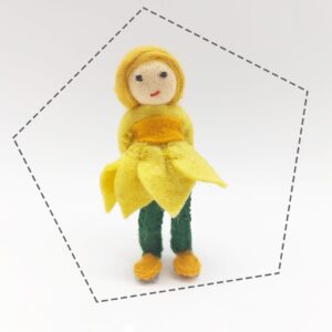 Nárcisz tündér gyapjú filc figura letölthető szabásminta